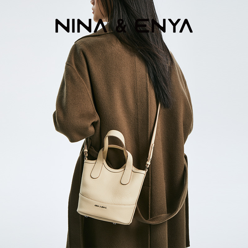 nina enya中号吊篮系列女款水桶包 NINAENYA女士包袋