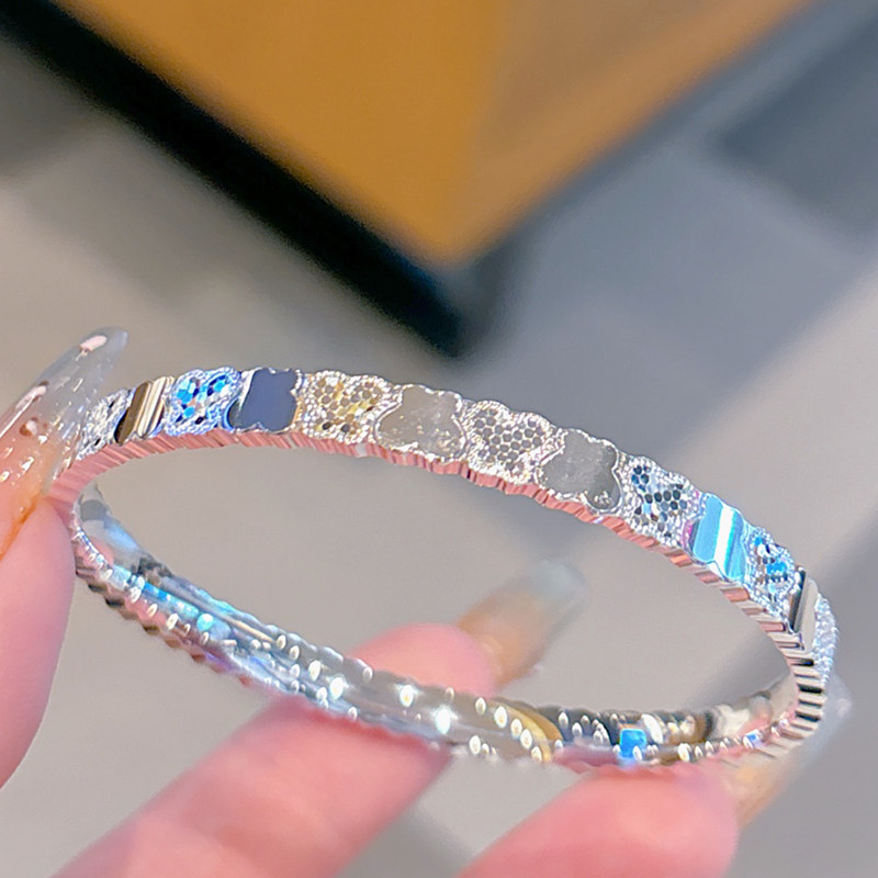 香港正生纯银9999足银手镯CNC碎冰冰蝴蝶闭口实心送女友生日礼物,淘宝优惠券,粉丝福利购,淘宝优惠卷