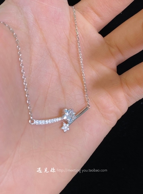 【熠熠发光】999纯银星星项链女