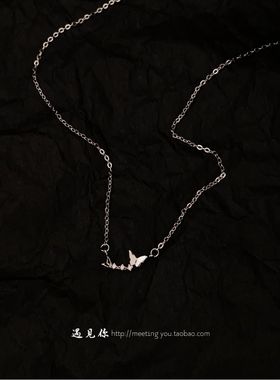 《自然诗集》S999纯银蝴蝶项链