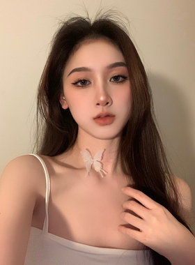 BXA蝴蝶娟纱夏季项圈女