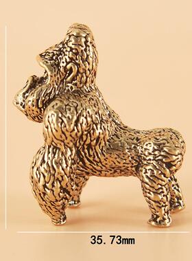 复中式古典黄铜大猩猩铜摆件把大猩猩摆件茶书房玩镇纸实心纯铜宠