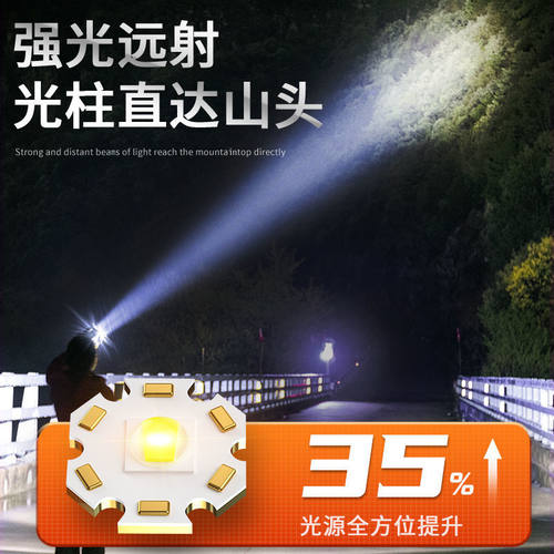 德国进口感应头灯头戴式强光头灯超亮可充电夜钓鱼专用超轻便携式 - 图0