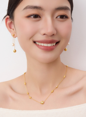 OUBIYABI欧比雅比新品焦点华子星芒满天星项链拉丝锁骨链轻奢女