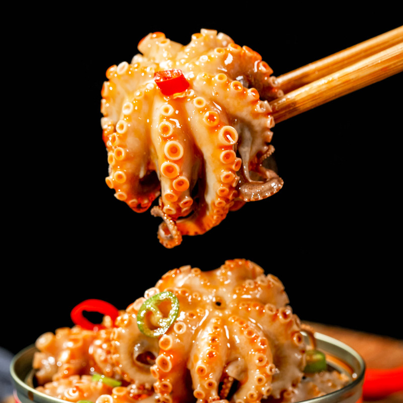 青岛八爪鱼大爆头麻辣小海鲜捞汁熟食即食罐装整只新鲜章鱼有大米,淘宝优惠券,粉丝福利购,淘宝优惠卷