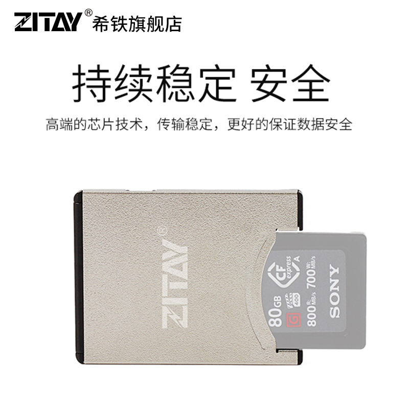 ZITAY希铁CFexpress Type A To B卡套XQD存储卡NVMe转换器FX3 FX6 - 图1