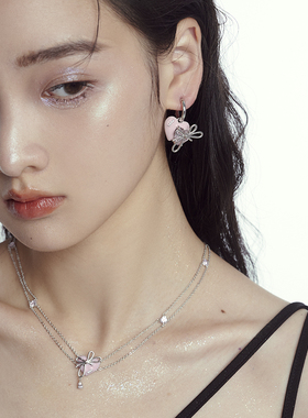 roole滴胶白金双层女锆石少女