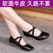 Evasive Ears New Square Dance Shoes Women Soft-bottom Red Dancing Shoes Flat Heel Flat-bottomed Ballroom Dancing Shoes Womens Shoes Summer