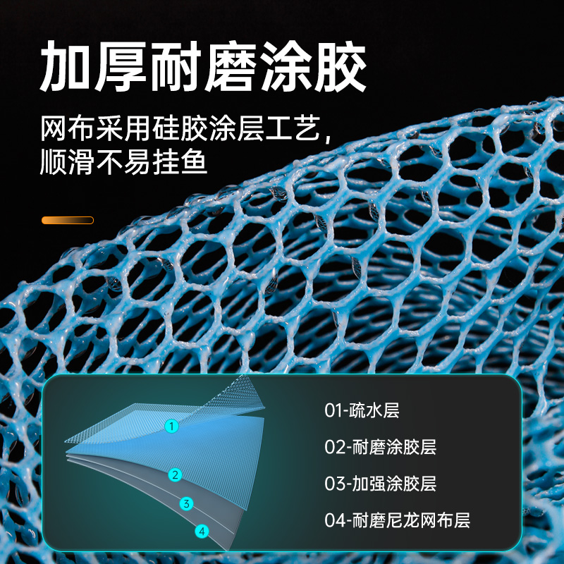 鱼护野钓专用方形黑坑小型加厚网袋兜新款小网眼迷你涂胶速干渔护 - 图1