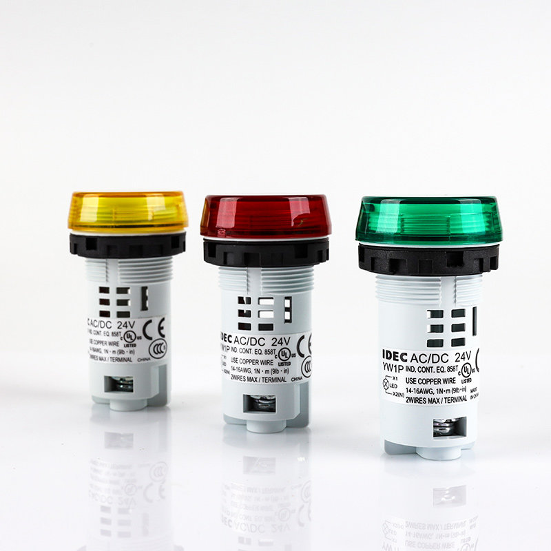 日本idec和泉信号灯YW1P-1BUQ4/G/R/M3平头电源LED指示灯24V/220V,淘宝优惠券,粉丝福利购,淘宝优惠卷