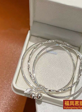 原创设计女银饰正生足银999手镯