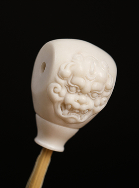 南白鹿角雕刻吉祥如意配饰手机挂