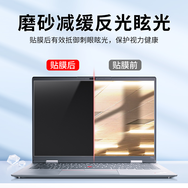 联想Thinkpad电脑防窥膜x13笔记本贴膜x390x280x270x260屏幕保护膜E14T14x250t15防偷窥膜13寸14寸15.6防反光 - 图1