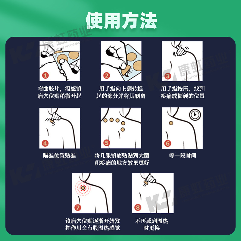 日本老人头膏药米琪邦温感穴位止痛贴进口米其邦腰肩消炎镇痛膏贴 - 图1