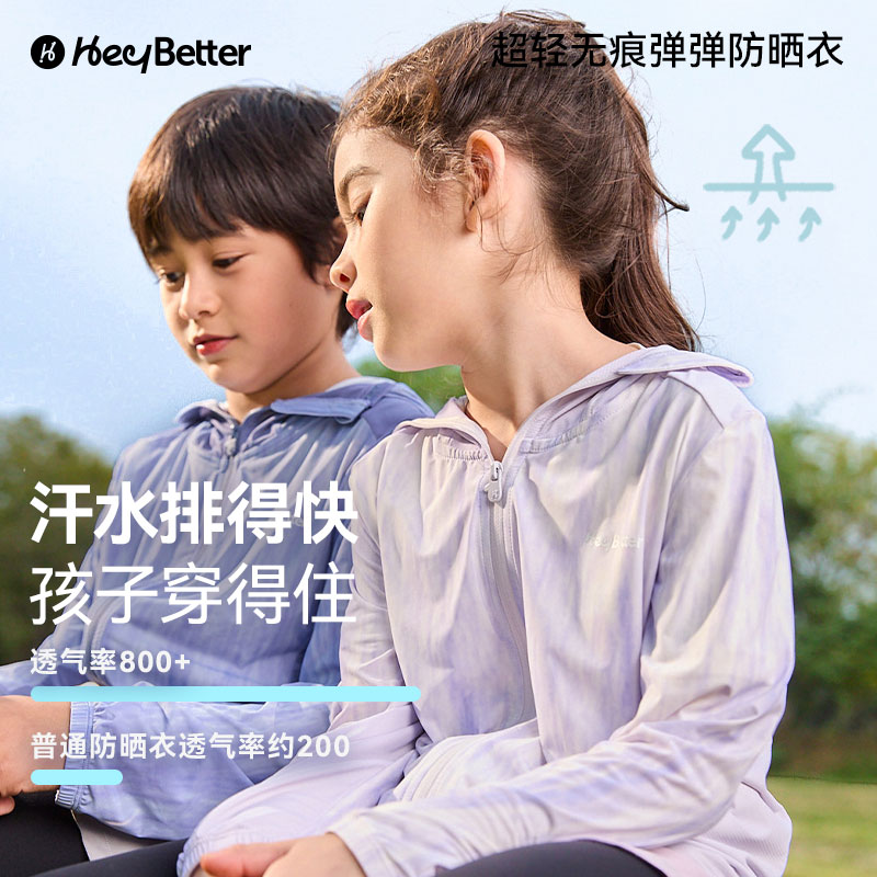 新品HeyBetter儿童防晒衣男女童夏季2024新款宝宝轻薄皮肤衣-图3