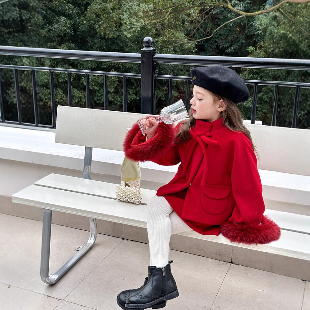 女童富家千金感毛呢套装冬儿童双面呢外套小香风背心裙女宝公主裙,淘宝优惠券,粉丝福利购,淘宝优惠卷