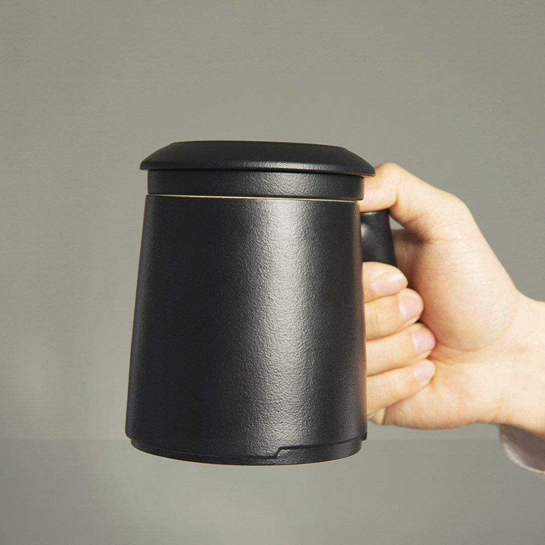 陶瓷马克茶水分离杯礼盒套装