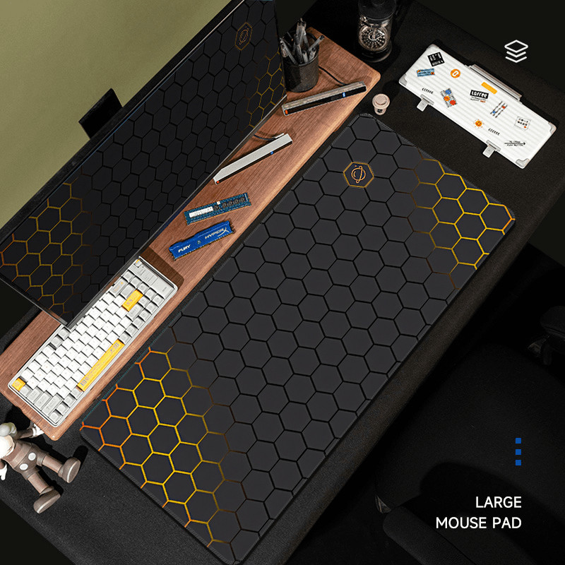 鼠标垫女超大加厚书桌面垫锁边笔记本电脑游戏电竞键盘垫办公定制