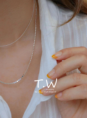 通体925纯银女小细闪不掉色