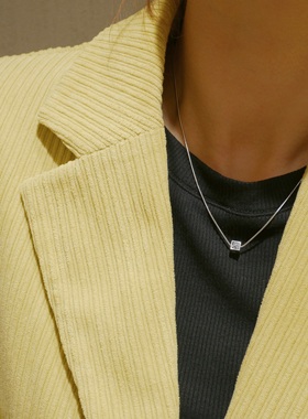 简约锁骨链T.W女925纯银