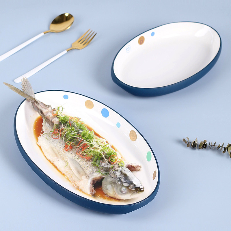 饭盘深菜盘常用米饭碗创意碗盘碟子蒸鱼盘2021家用陶瓷盘子碗套装,淘宝优惠券,粉丝福利购,淘宝优惠卷