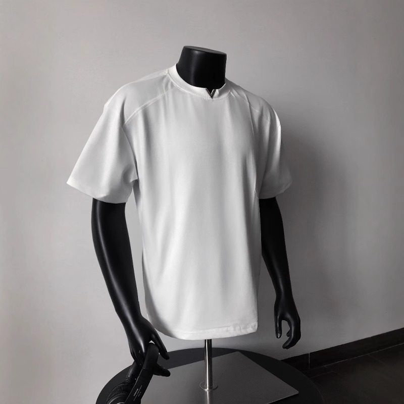 特大码300斤黑色cleanfit正肩短袖男夏季美式重磅T恤金属V领半袖2,淘宝优惠券,粉丝福利购,淘宝优惠卷