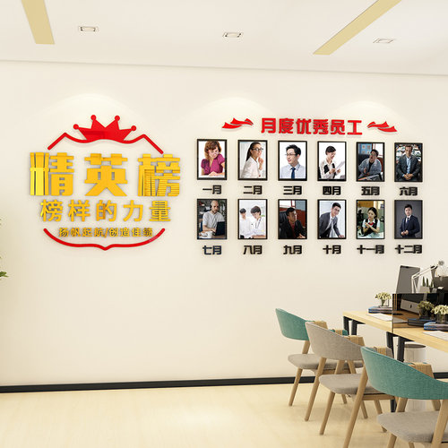 企业精英榜优秀员工荣誉风采展示照片墙贴办公室团队文化墙面装饰 - 图1