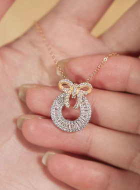 PRINGXY女圆环蝴蝶结项链