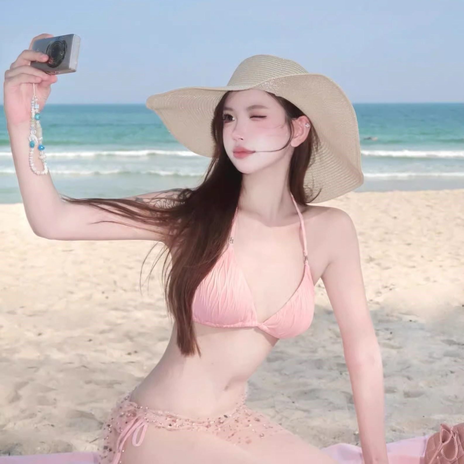 法式弧边超大帽檐草帽女夏防晒帽子旅行海边沙滩度假风草帽,淘宝优惠券,粉丝福利购,淘宝优惠卷