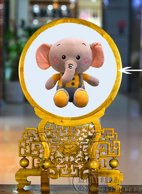 北京景泰蓝金丝楠木福禄寿台镜