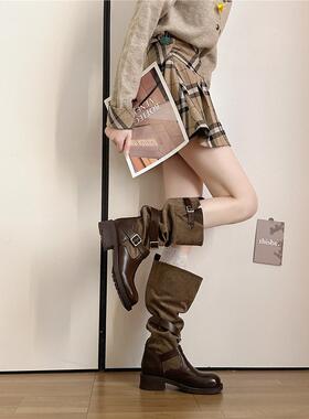 废土风褶皱皮带扣女2026