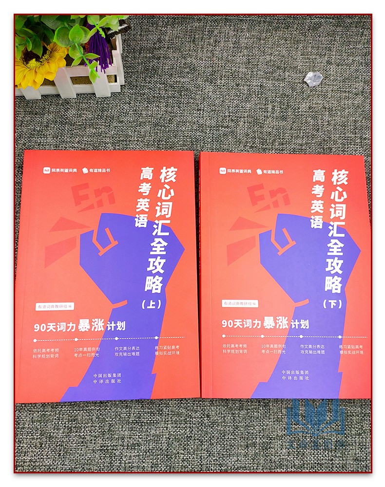 有道精品书高考英语核心词汇全攻略上下册通用版高中高考英语考频科学规划背词10年真题例句考点词根词缀背单词记忆大全辅导资料