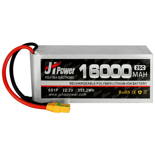 聚海16000mAh6S22.2V25C航拍无人机4S多轴植保机航模锂电池大容量 - 图1