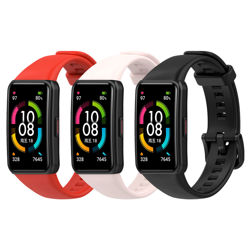 适用华为手环6表带保护壳6pro冰川一体式手表腕带荣耀手环6智能运动手环手链非原装正品表带6NFC版通用替换带 - 图3