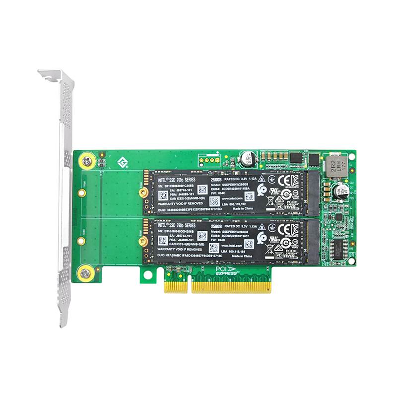 .M2 NVMe SSD扩展卡 PCIe3.0 X8X16扩2口4口M2 PLX8747 22110转接 - 图3