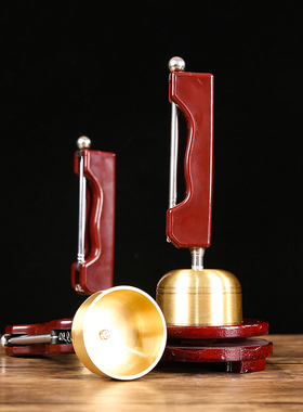 黄铜长柄引磬佛前念法器