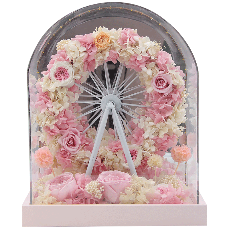 永生花摩天轮礼盒情人节礼物 热品库 性价比省钱购