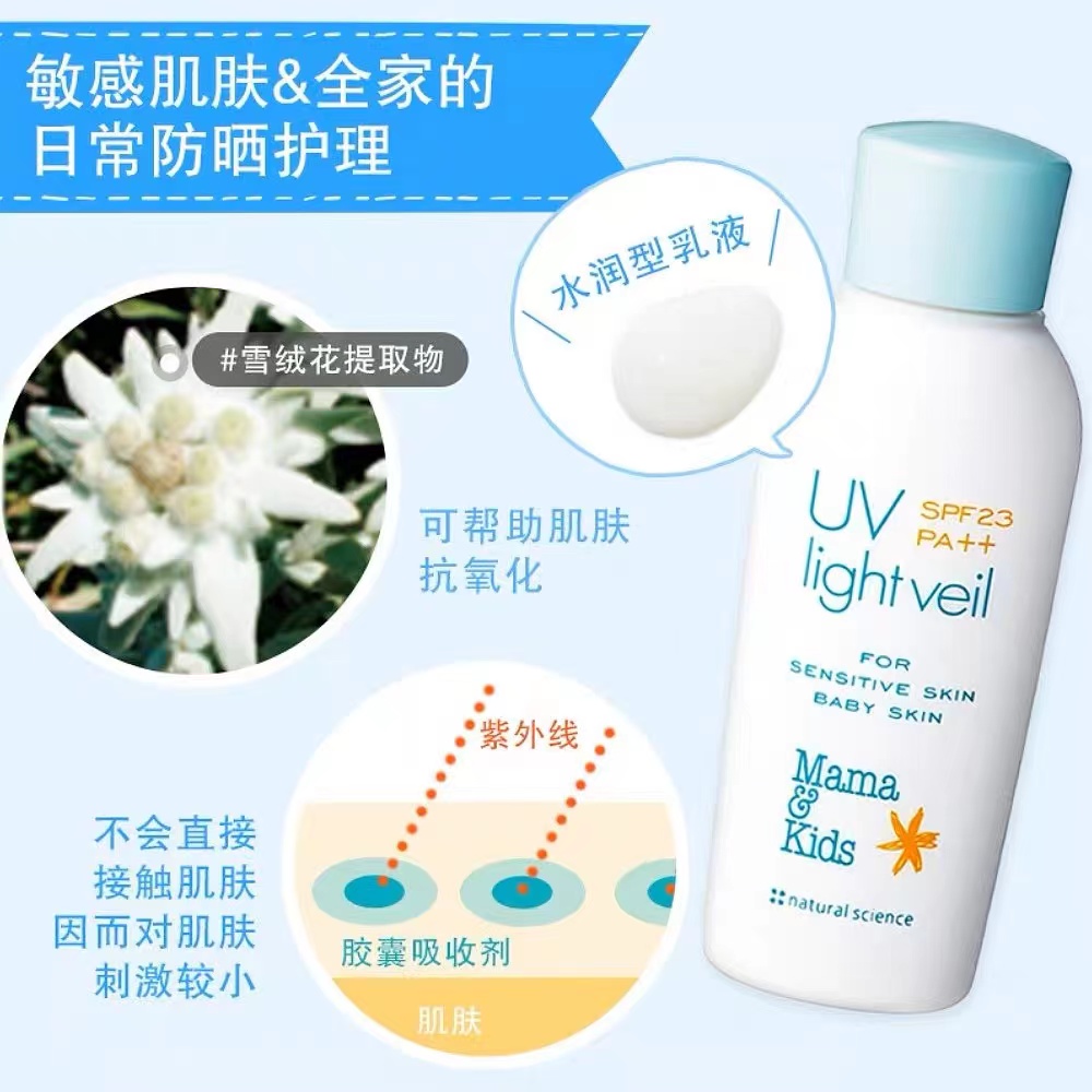 MamaKids/自然科学婴儿儿童UV防晒乳液SPF23(新生儿可用)90ml - 图2