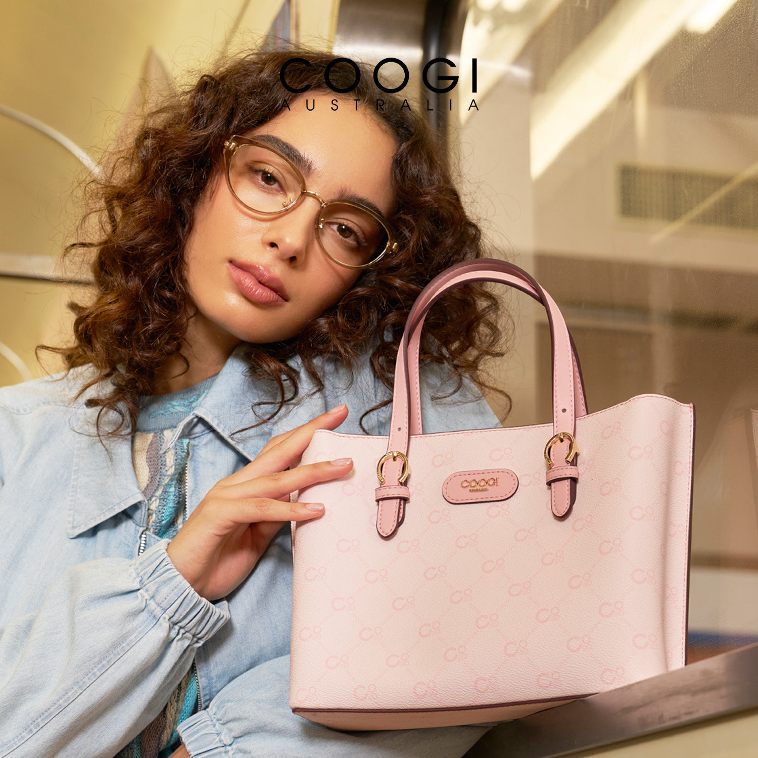 COOGI包包女2025新款菜篮子复古老花通勤单肩包斜挎包手提托特包,淘宝优惠券,粉丝福利购,淘宝优惠卷