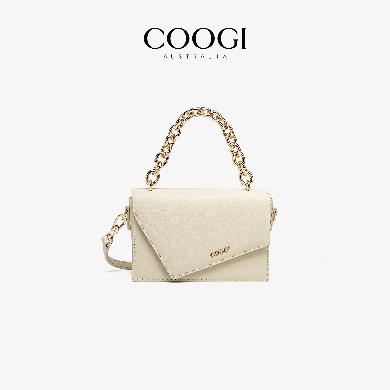 COOGI轻奢品牌包包女士2025新款白色小方包单肩包高级感斜挎包女,淘宝优惠券,粉丝福利购,淘宝优惠卷