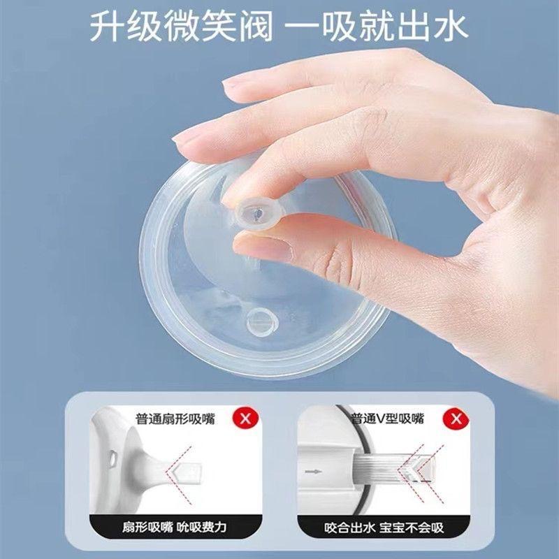适配小狮王乔治奶瓶奶嘴配件 通用7cm广口径吸管学饮嘴鸭嘴直饮管