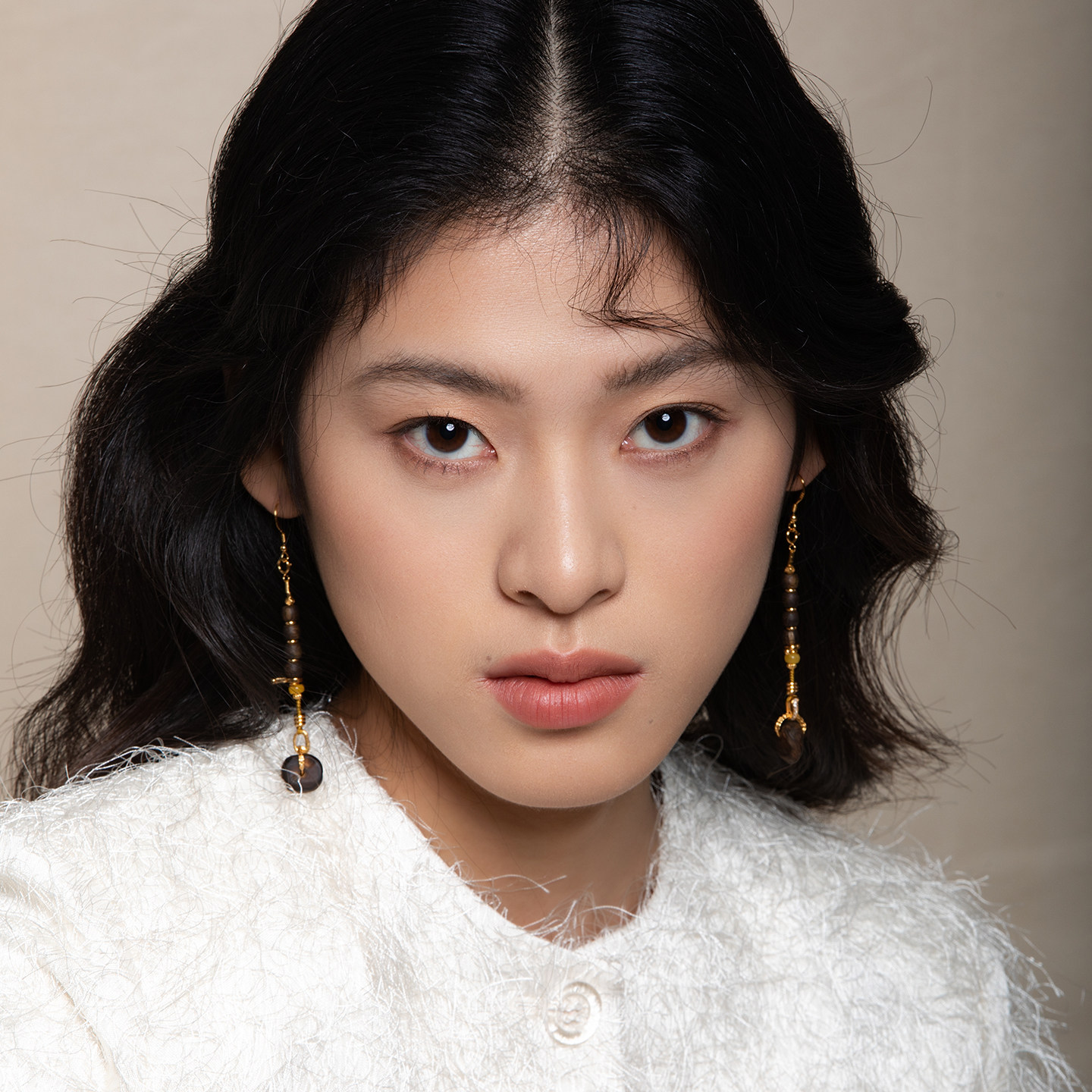 LEFTGO左戈天然沉香随形耳坠耳吊女款蜜蜡S925银镀18K金耳环,淘宝优惠券,粉丝福利购,淘宝优惠卷