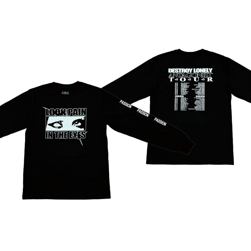 Destroy Lonely 3 antagonist tour long sleeve venue limited long sleeve T-shirt