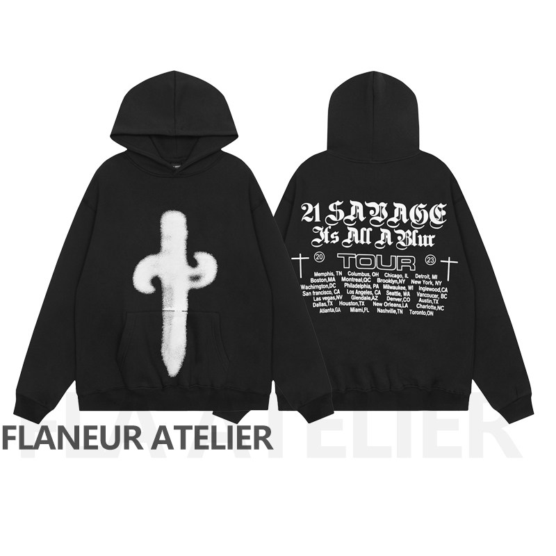 21 Savage Drake Octobers RARE Tour HOODIE Cactus Hooded Sweatshirt