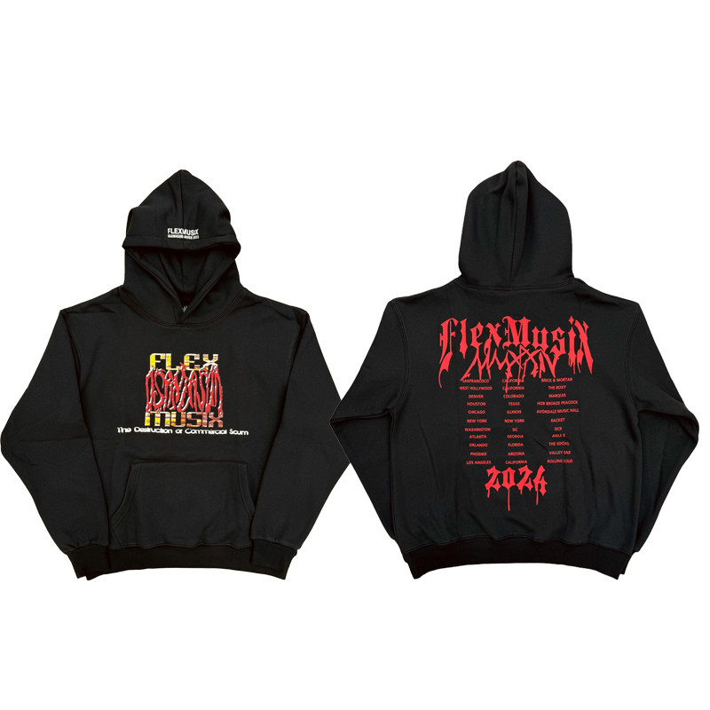 OsamaSon FlexMusix Total Fxcking Flex Hoodie Hooded Sweatshirt Embroidered Hoodie