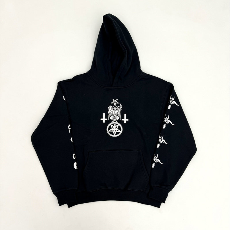 Cross & Pentagram Sleeve Hoodie – Carti Inspired