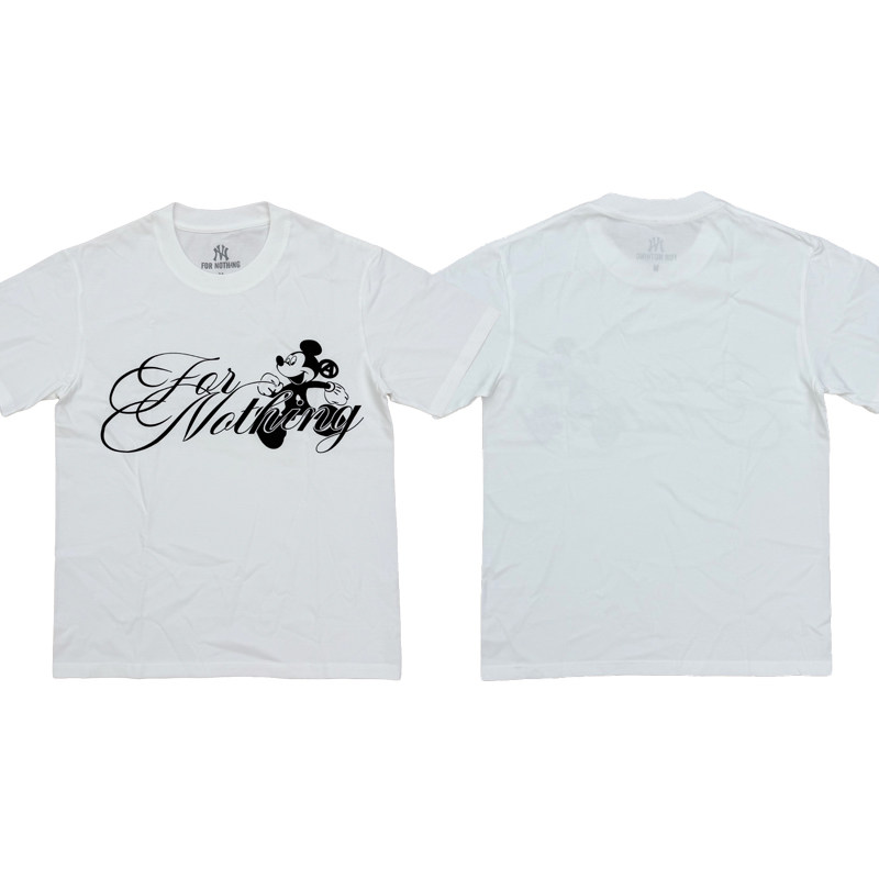 NINE VICIOUS "FOR NOTHING" TOUR TEE Mickey printed short-sleeved T-shirt