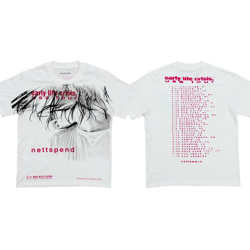 Nettspend USA Tour Merch Tee venue limited album printed short-sleeved T-shirt