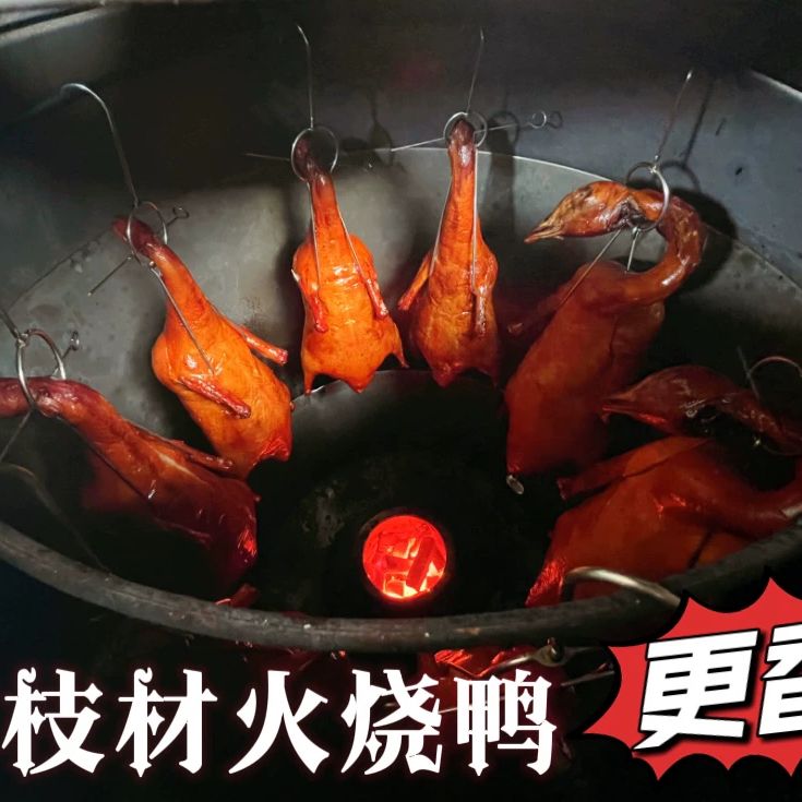 正宗广东烧鸭烧鹅荔枝柴烧味广式烧腊碳烤脆皮烤鸭鸭肉酱板鸭熟食-图2