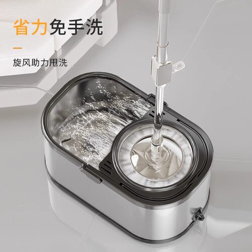 2025新款免手洗旋转拖把家用自拧水通用式墩布甩干脱水带桶拖布 - 图3